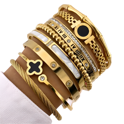 18K gold plated Stainless steel bracelet, Intensity
87735-0