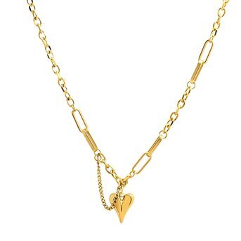 18K gold plated Stainless steel "Heart" necklace, Intensity
87882-0