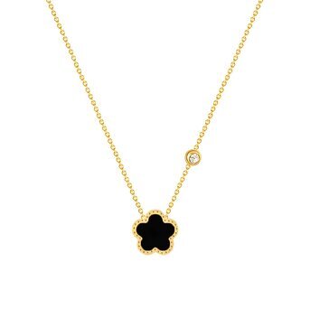 18K gold plated Stainless steel "Flower" necklace, Intensity
87910-0