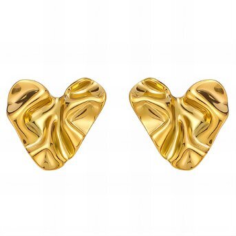 18K gold plated Stainless steel "Hearts" earrings, Intensity
89579-0