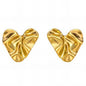 18K gold plated Stainless steel "Hearts" earrings, Intensity
89579-0